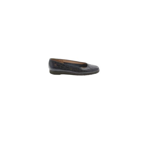 Salvatore Ferragamo Flats Blue Size 7C Crocodile - Picture 1 of 3